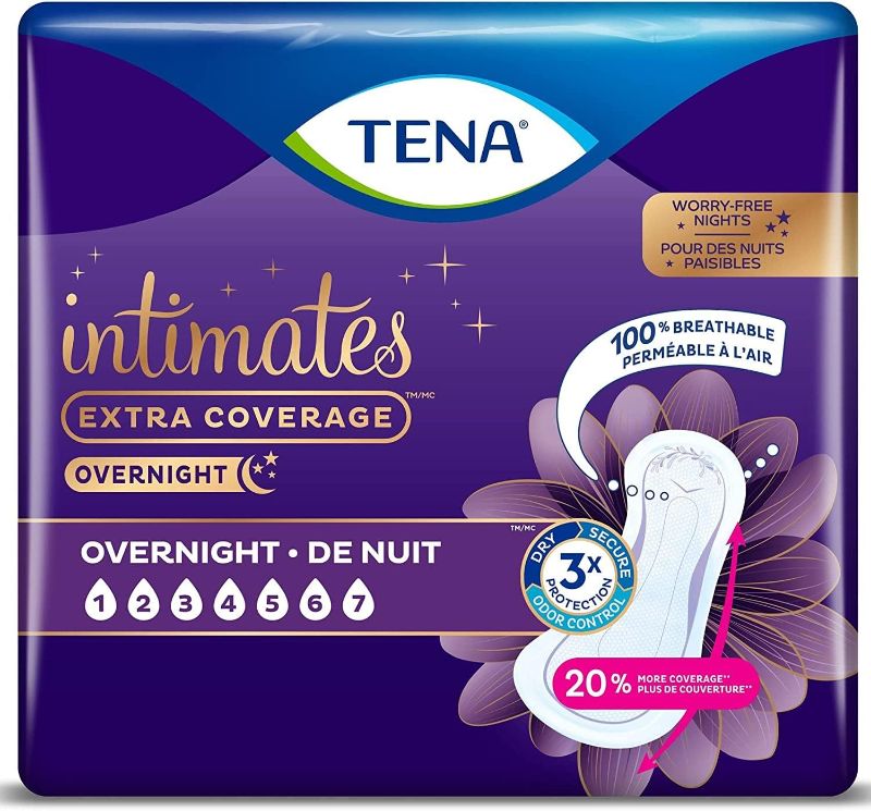 Photo 1 of 3pcks of TENA Overnight Heavy Long Incontinence Pads For Women 28 Count
