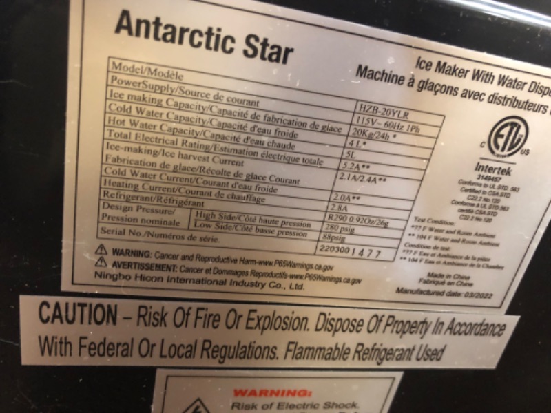 Photo 4 of * does not make ice * does not keep water cool * sold for parts/repair *
Water Dispenser with ice Maker, For 3 or 5-Gallon Bottle