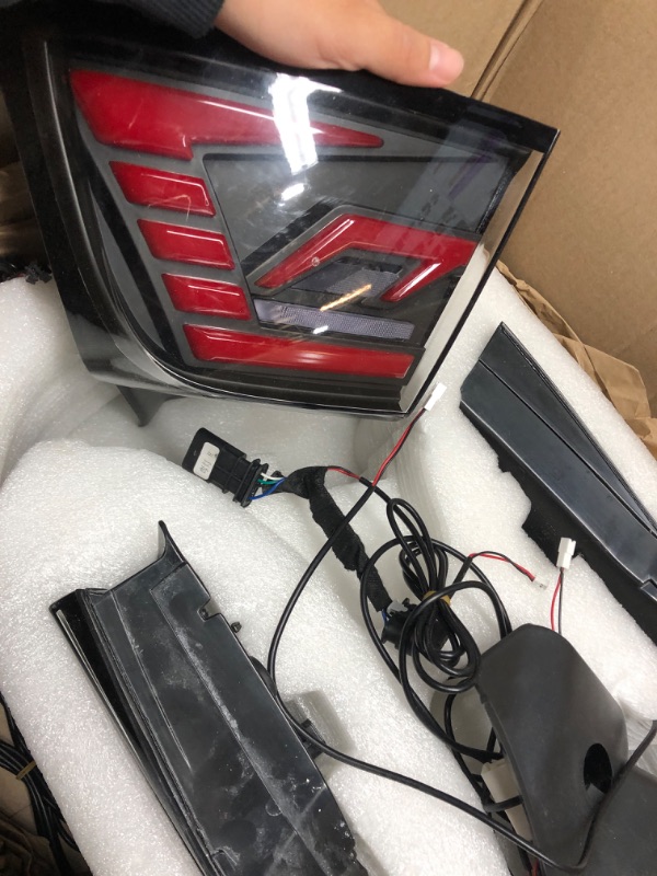 Photo 1 of ENSVEI LED Tail Lights for 2017-2022 Tesla Model 3 Model Y w/Sequential Turn Light with Dynamic Animation Breathing DRL(Smork)