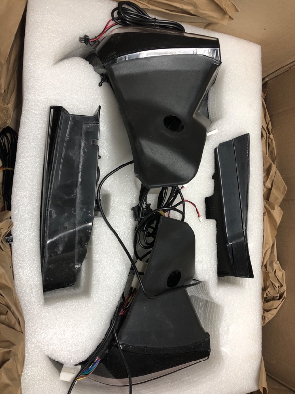 Photo 2 of ENSVEI LED Tail Lights for 2017-2022 Tesla Model 3 Model Y w/Sequential Turn Light with Dynamic Animation Breathing DRL(Smork)