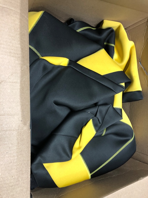 Photo 1 of GEARFLAG Custom-Fit Neoprene Seat Covers for Wrangler TJ 1997-2002 | Full Set (Front + Rear Seats) | Yellow/Black Design
