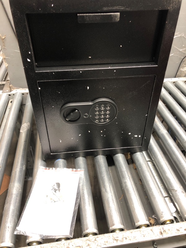 Photo 2 of 2.6 Cu Ft Fireproof Drop Safe with Quick Place Drop Slot, Anti-Theft Business Security Depository Safe with Combination Lock & 2 Keys, Large Drop Box Safe for Cash, Mail, Checks, Document