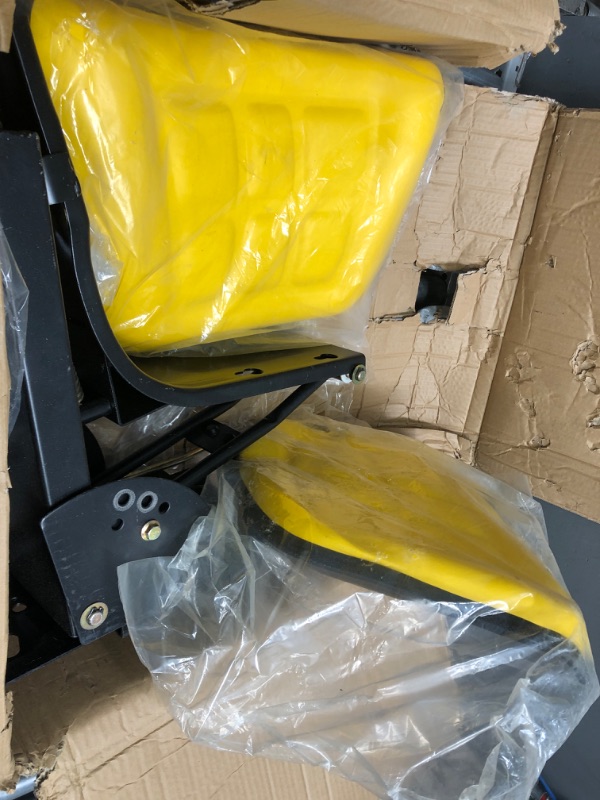 Photo 2 of Universal Tractor Suspension Seat with Tilt for John Deere 5200 5210 5300 5310, Yellow