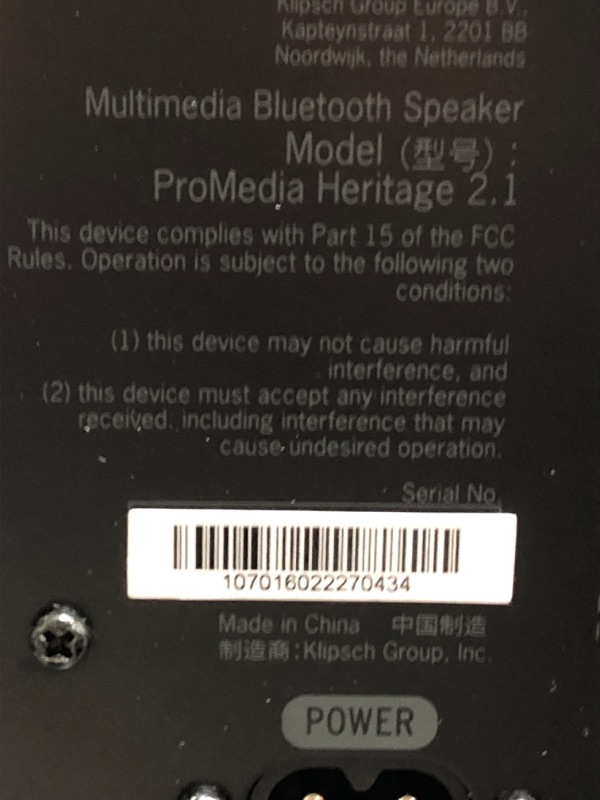 Photo 3 of Klipsch ProMedia Heritage 2.1 Multimedia Mid Century Modern Desktop Computer Speaker Monitors with 8” Subwoofer, Matte Black