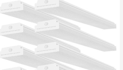 Photo 1 of 6 PACK**FaithSail 4FT LED Wraparound Garage Shop Lights, 40W 4400lm 4000K Neutral White, 48 Inch LED Wrap Light Flush Mount Linear Office Ceiling Lighting Fixture, 4 Foot Fluorescent Light Replacement, 8 Pack 40.0 Watts