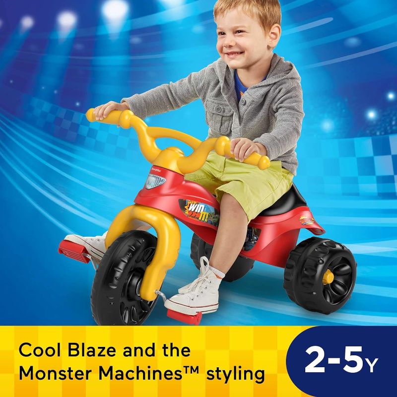 Photo 1 of *****UNKNOWN IF COMPLETE************Fisher-Price Toddler Tricycle Blaze and the Monster Machines Tough Trike Bike with Handlebar Grips and Storage for Preschool Kids (Amazon Exclusive) Large
