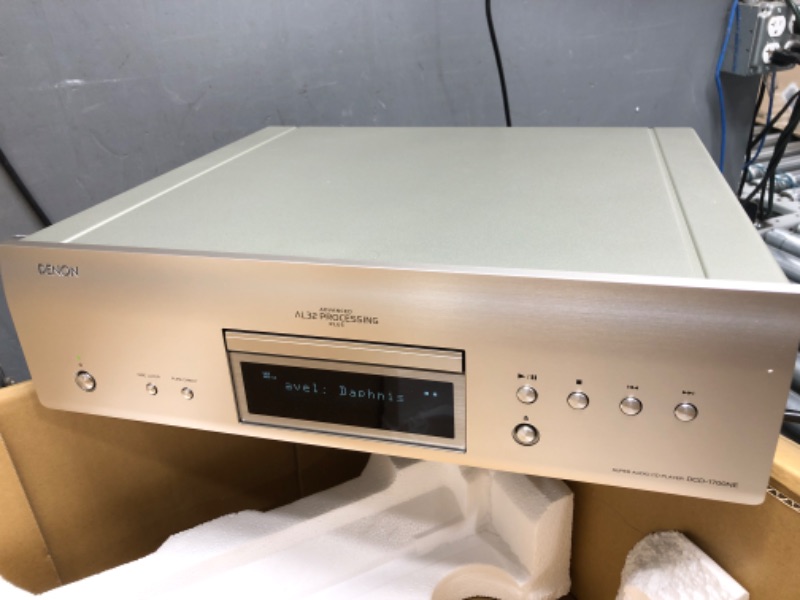 Photo 3 of Denon DCD-1700NE CD/SACD Player, Ultra-Precision 192 kHz/32 Bit D/A Converter, Vibration-Resistant Design, Supports DSD, FLAC, and WAV Files, Pure Direct Mode, 2 Digital Audio Outputs, Silver