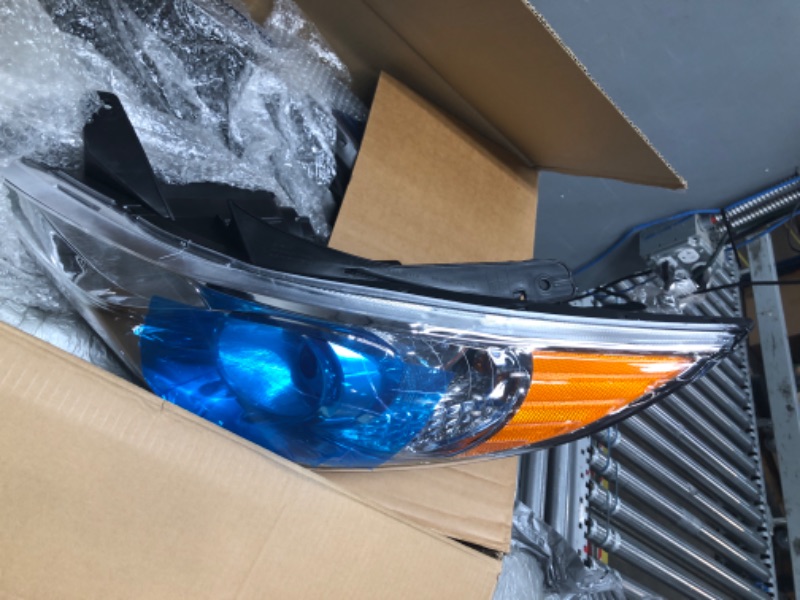 Photo 2 of telpo Headlight assembly fit for 2011 2012 2013 2014 Hyundai Sonata Driver Side and Passenger Side (Black Housing Amber Reflector)