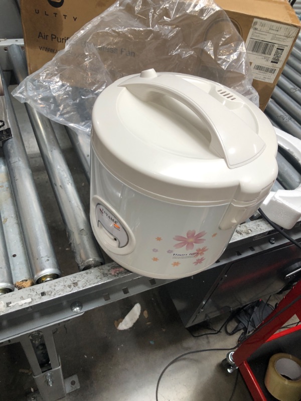 Photo 2 of 20-Cup White Rice Cooker with Steamer and Non-Stick Inner Pot