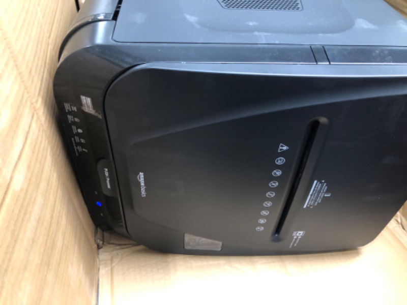 Photo 1 of Amazon Basics 150-Sheet Autofeed Micro-Cut Paper Shredder 150 Sheet Shredder