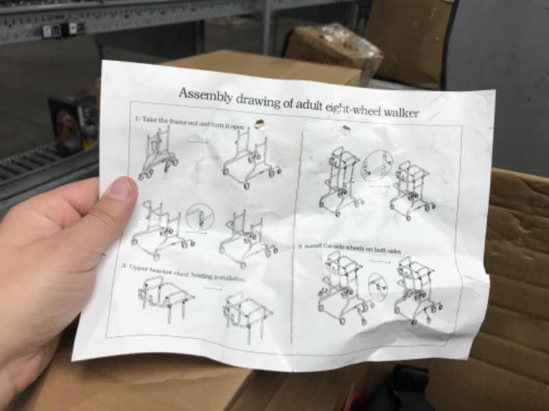 Photo 6 of ***see notes***8 Wheels Walkers for Seniors, Adult Standing Walking Aid for Lower Limb Training & Assist, Fit for People of 58-71in, for The Elderly, Disabled, Stroke, Hemiplegia, The Postoperative Rehabilitation
