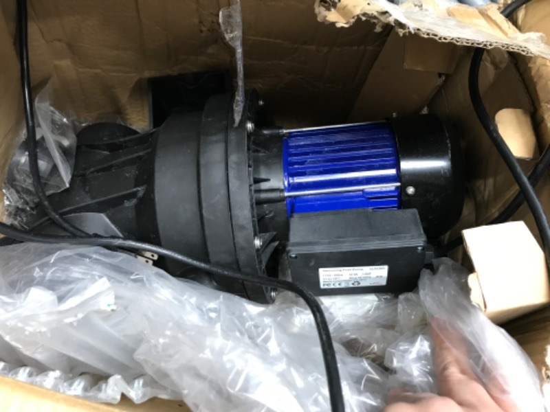 Photo 2 of 1.6HP Pool Pump In/Above Ground Water Pump Single Speed, 1200W/115V, 6075GPH & High Flow, Powerful Primming Swimming Pool Pumps with Filter Basket, Low Noise for Family
