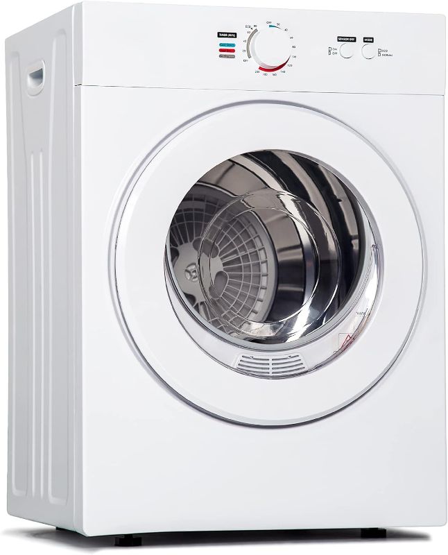 Photo 1 of Euhomy Compact Dryer 1.8 cu. ft. Portable Clothes Dryers with Exhaust Duct with Stainless Steel Liner Four Function Small Dryer Machine, Suitable for Apartments, Dorm, RVs, White
