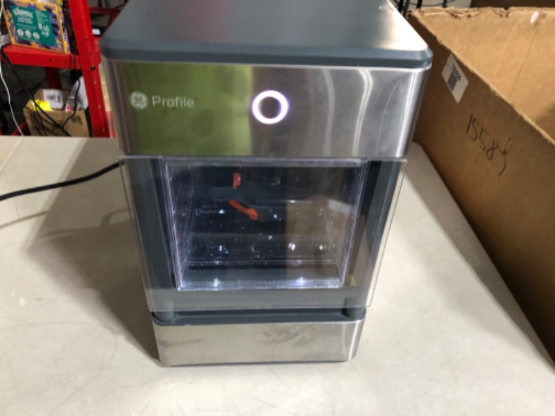 Photo 2 of GE Profile Opal | Countertop Nugget Ice Maker | Portable Ice Machine Makes up to 24 lbs. of Ice Per Day | Stainless Steel Finish
