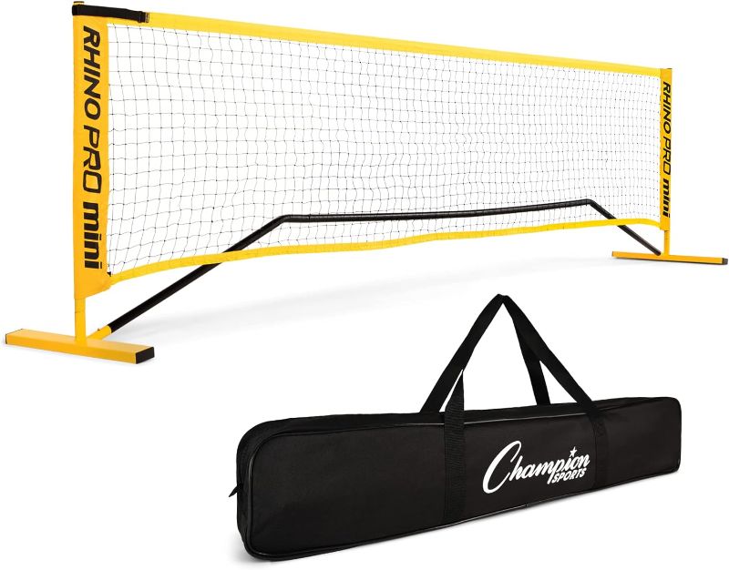 Photo 1 of 
Champion Sports Adjustable Sport Net: Portable Sport Game Net for Volleyball, Tennis, Pickleball, and Badminton - Multiple Widths
Color:Yellow (10'W x 63"H)