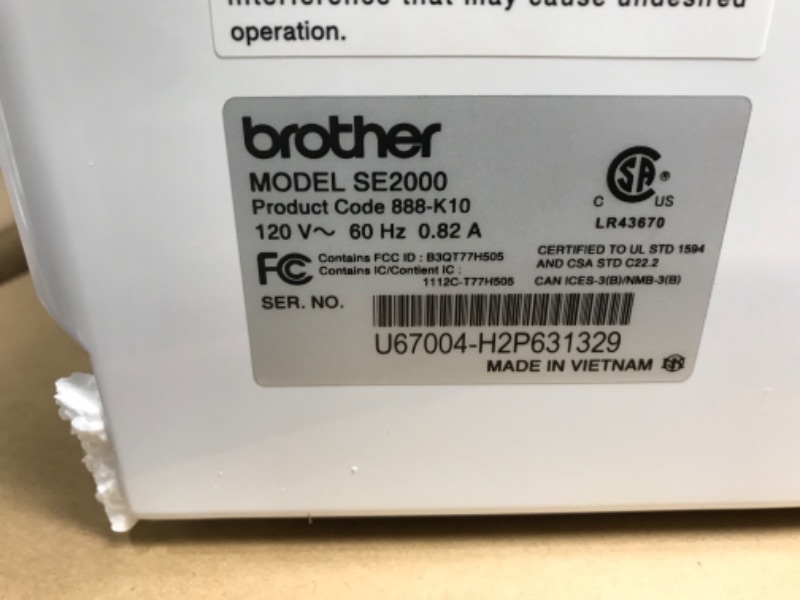 Photo 12 of Brother SE2100Di Disney Sewing and Embroidery Machine Disney 100th Anniversary Model Machine Only