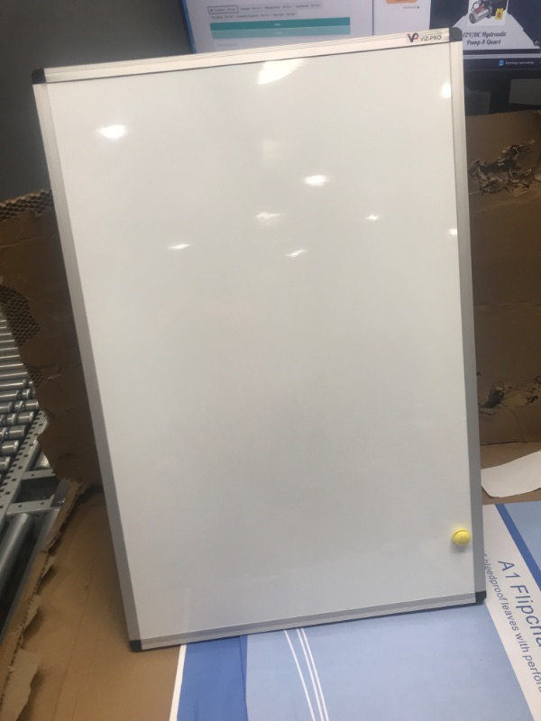 Photo 2 of VIZ-PRO Magnetic Whiteboard Easel, 36 x 24 Inches, Portable Dry Erase Board Height Adjustable for School Office and Home