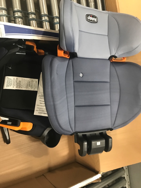 Photo 2 of Chicco KidFit ClearTex Plus 2-in-1 Belt-Positioning Booster Car Seat, Backless and High Back Booster Seat, for Children Aged 4 Years and up and 40-100 lbs. | Reef/Navy KidFit Plus with ClearTex® No Chemicals Reef