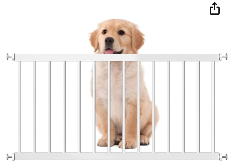 Photo 1 of AIKSIWAI Short Dog Gate Expandable Dog Gates 36.22"-38.98" Pressure Mount Easily Step Over Indoor Dog Gates Stairs Doorway Small Pet Gate Small Dogs Gate Puppy Gate(17.32''H?White)