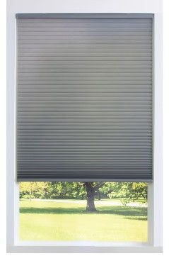 Photo 1 of 27-in x 48-in Anchor Gray Light Filtering Cordless Cellular Shade
