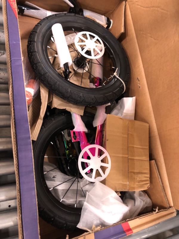 Photo 2 of ***parts only*** JOYSTAR Kids Bike for Boys Girls Ages 2-9 Years Old, 12-18 Inch BMX Style Kid's Bicycles with Training Wheels, 18 Inch Bikes with Kickstand and Handbrake, Multiple Colors Oil Slick 14 Inch With Training Wheels