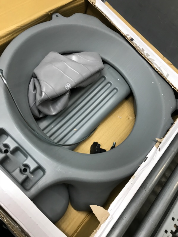 Photo 1 of Gaiam Classic Balance Ball Chair – Exercise Stability Yoga Ball Premium Ergonomic Chair for Home and Office Desk with Air Pump, Exercise Guide and Satisfaction Guarantee Cool Grey