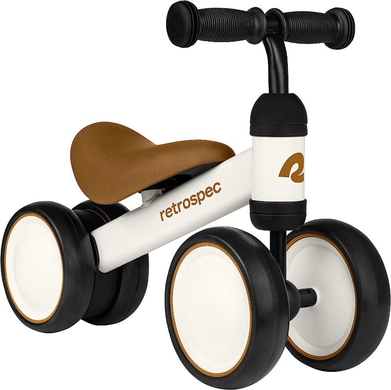 Photo 1 of  Retrospec Cricket Baby Walker Balance Bike with 4 Wheels for Ages 12-24 Months - Toddler Bicycle Toy for 1 Year Old’s - Ride On Toys for Boys & Girls
