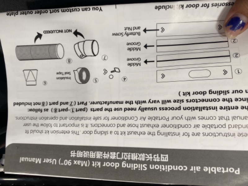 Photo 1 of Air condition sliding door kit 