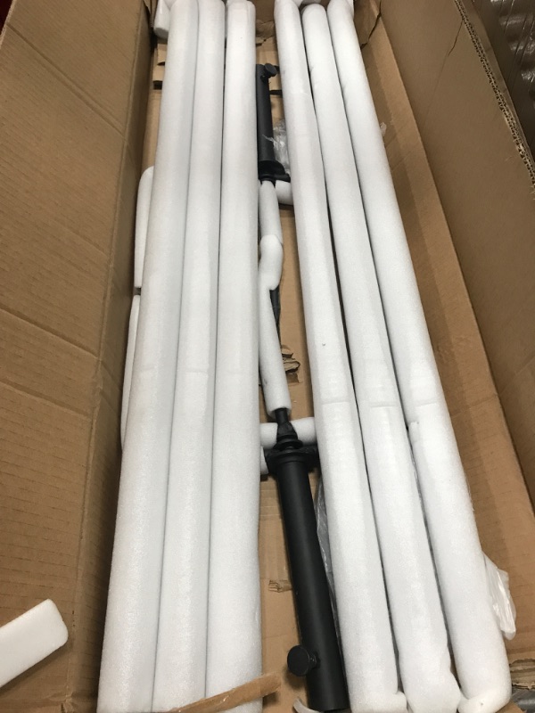 Photo 2 of  String Light Poles 10Ft Metal Poles with Fork for Haning Outdoor String Light,2 Pack Light Poles Stand for Outside Garden,Patio,Backyard,Deck
