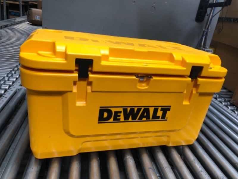 Photo 2 of *DAMAGE* DEWALT 65 Qt Roto Molded Cooler, Heavy Duty Ice Chest for Camping, Sports & Outdoor Activities