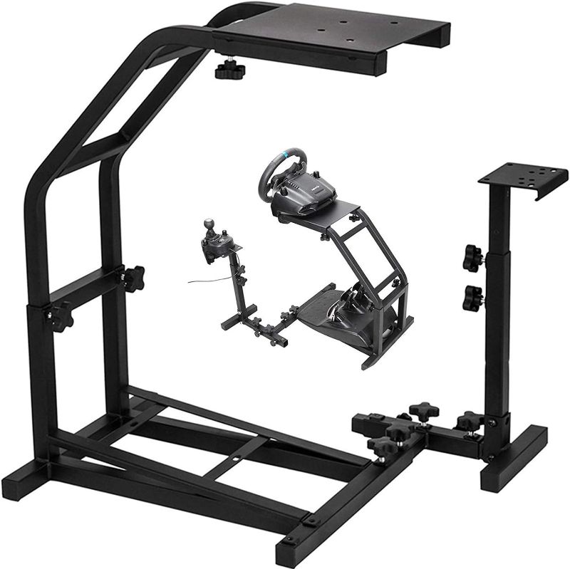 Photo 1 of 
VEVOR Racing Simulator Cockpit Height Adjustable Racing Wheel Stand with fit for Logitech G25, G27, G29, G920 Racing Wheel and Pedals Not Included