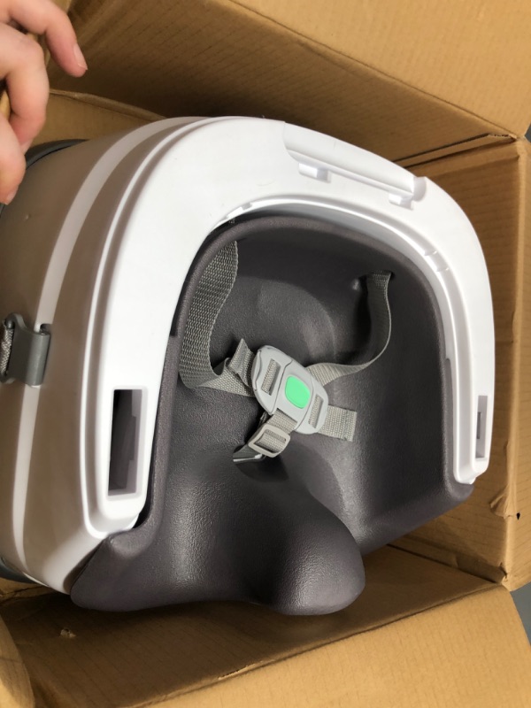 Photo 1 of **USED** Ingenuity Baby Base 2-in-1 Booster Feeding & Floor Seat with Self-Storing Tray - Slate