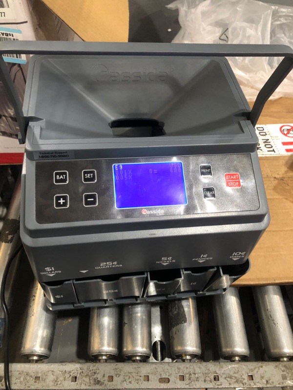 Photo 2 of Cassida C300 Professional USD Coin Counter, Sorter and Wrapper/Roller | 35% Faster Wrapping Coins with Quickload Technology | 300 Coins/Minute | Printing-Compatible | Includes 5 Wrapper Sets