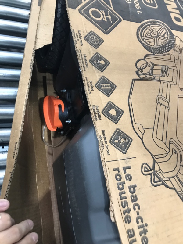 Photo 1 of Camco Rhino Portable RV Waste Holding Tank with Hose and Accessories, 28 Gallons (39004) , Gray