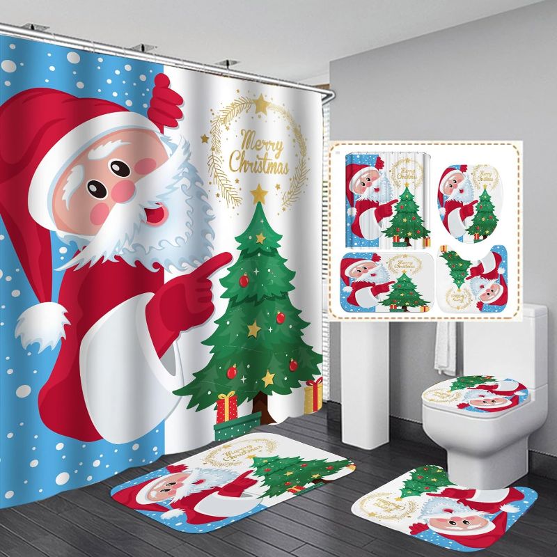 Photo 1 of 70x70'' shower curtain  SANTA CLAUSE 