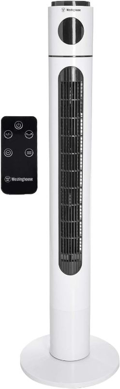 Photo 1 of *MISSING REMOTE*REVIEW NOTES*  Westinghouse 42'' Tower Fan with Remote and Digital Control Panel - 80° Oscillating Function - with LED Multicolored Display
