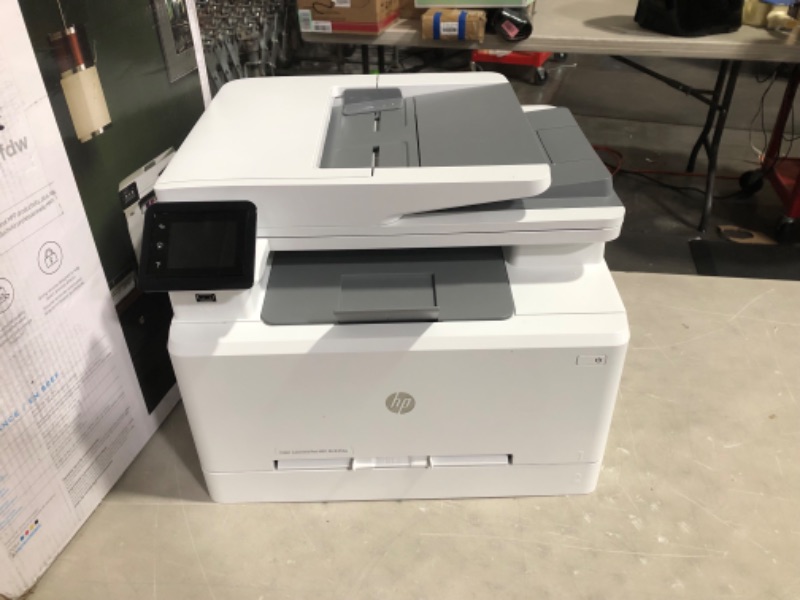 Photo 2 of HP Color LaserJet Pro M283fdw Wireless All-in-One Laser Printer, Remote Mobile Print, Scan & Copy, Duplex Printing, Works with Alexa (7KW75A), White