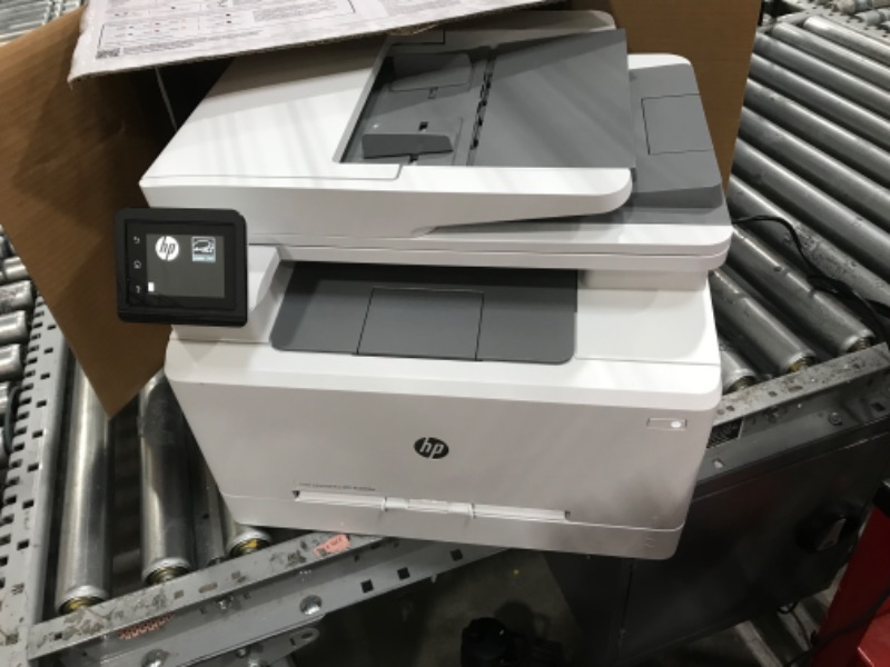 Photo 2 of NO INKED (USED AND FOR PARTS ONLY) HP Color LaserJet Pro M283fdw Wireless All-in-One Laser Printer, Remote Mobile Print, Scan & Copy, Duplex Printing, Works with Alexa (7KW75A), White