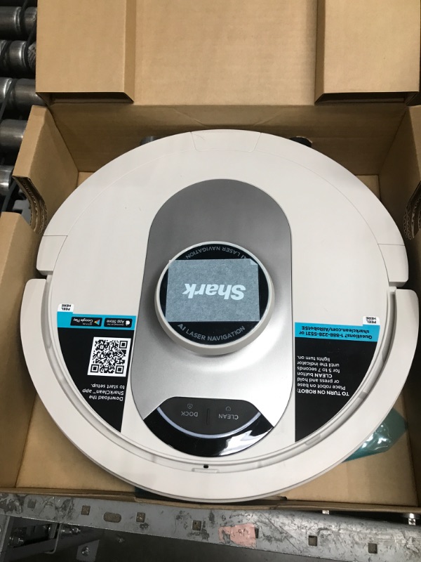 Photo 2 of **USED**
Shark AV2511AE AI Ultra Robot Vacuum, with Matrix Clean, Home Mapping, 60-Day Capacity Bagless Self Empty Base, Perfect for Pet Hair, Wifi, Compatible with Alexa, Black/Silver 60-Day Capacity + 2nd Generation