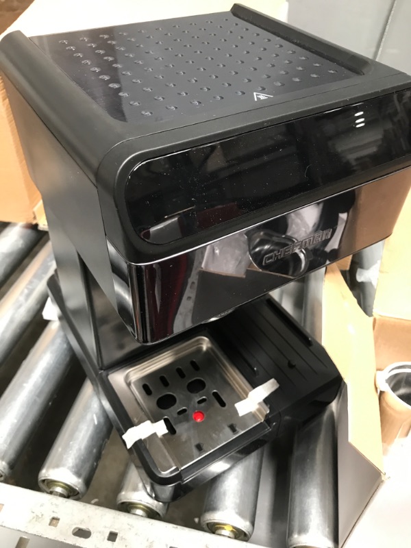 Photo 4 of **USED**
Chefman 6-in-1 Espresso Machine, Powerful 20-Bar Pump, Nespresso® Capsule or Ground Coffee Compatible, Milk Reservoir & Frother for Cappuccinos & Lattes, XL 1.8-Liter Water Reservoir, Stainless Steel