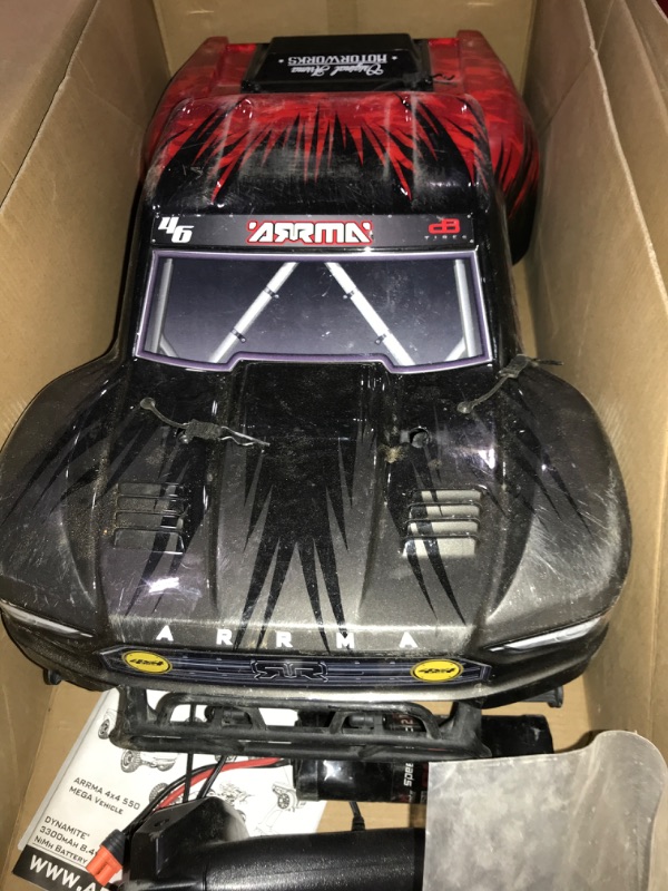 Photo 2 of ARRMA 1/10 SENTON 4X4 V3 MEGA 550 Brushed Short Course RC Truck RTR (Transmitter, Receiver, NiMH Battery and Charger Included), Red, ARA4203V3T1