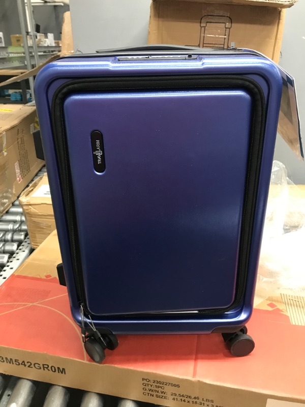 Photo 2 of 
Color is Blue**TravelArim 20 Inch Carry On Luggage 22x14x9 Airline Approved, Carry On Suitcase with Wheels, Hard-shell Carry-on Luggage, Black Small Suitcase, Hardside...
Size:22 Inch