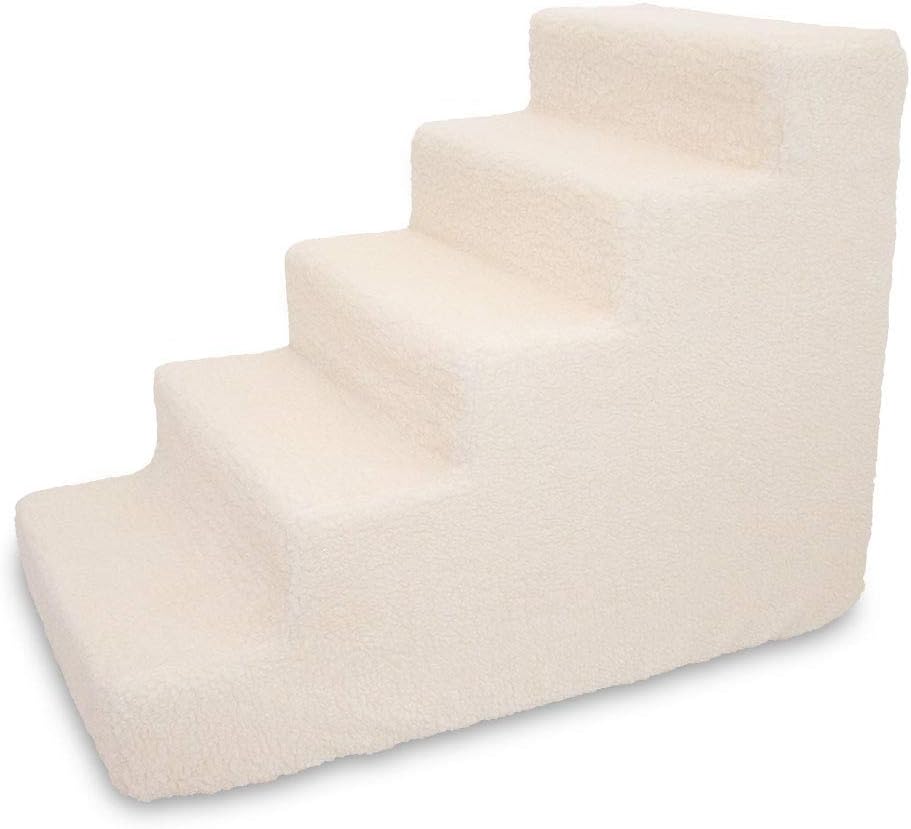 Photo 1 of 
Best Pet Supplies Foam Pet Steps for Small Dogs and Cats, Portable Ramp Stairs for Couch, Sofa, and High Bed Climbing, Non-Slip Balanced Indoor Step Support...
Color:Lambswool
Size:5-Step (H: 22.5")