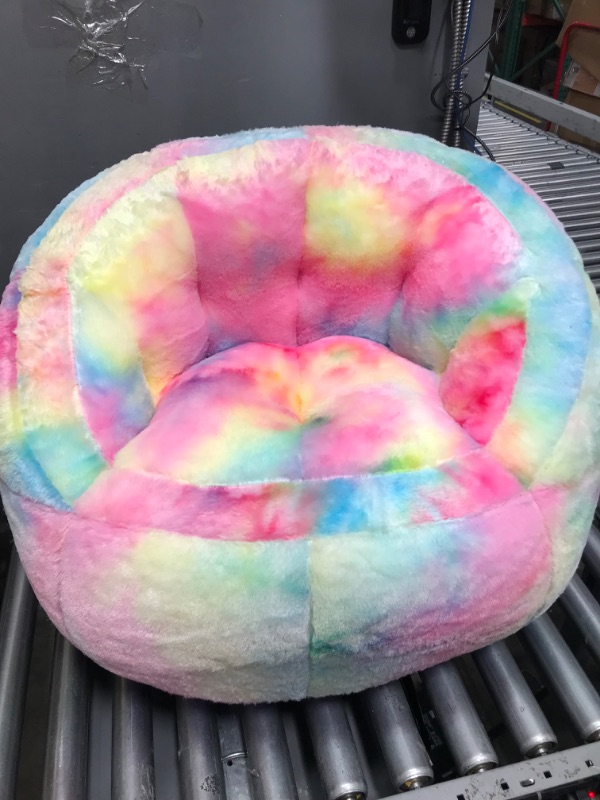 Photo 2 of 
Heritage Kids Sorbet Dreams Rainbow Fur Kids Bean Bag Chair, Multicolor, Large
