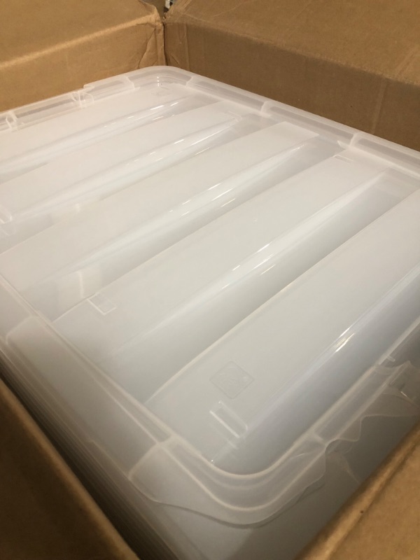 Photo 5 of [FOR PARTS, READ NOTES]
IRIS USA 53 Qt. Plastic Storage Container Bin with Secure Lid and Latching Buckles, 6 pack 