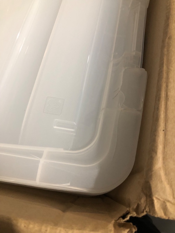 Photo 4 of [FOR PARTS, READ NOTES]
IRIS USA 53 Qt. Plastic Storage Container Bin with Secure Lid and Latching Buckles, 6 pack 