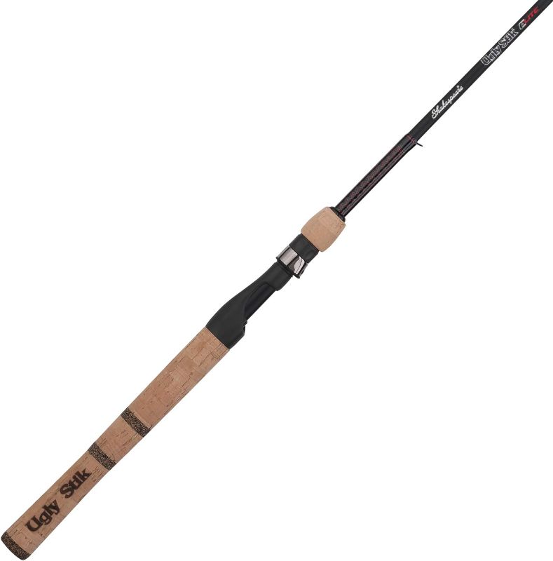 Photo 1 of 
Ugly Stik 6’6” Elite Spinning Rod, Two Piece Spinning Rod, 6-14lb Line Rating, Medium Rod Power, Extra Fast Action, 1/4-5/8 oz. Lure Rating