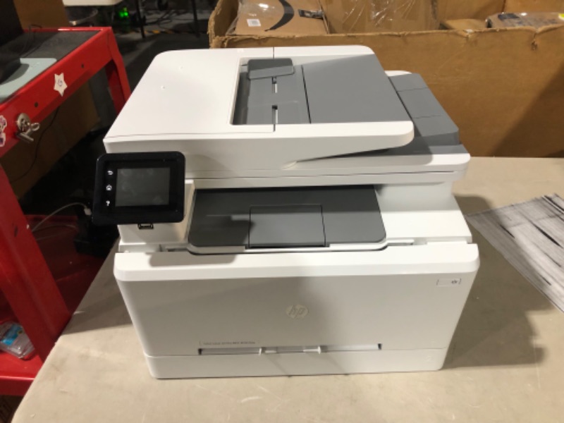 Photo 2 of HP Color LaserJet Pro M283fdw Wireless All-in-One Laser Printer, Remote Mobile Print, Scan & Copy, Duplex Printing, Works with Alexa (7KW75A), White