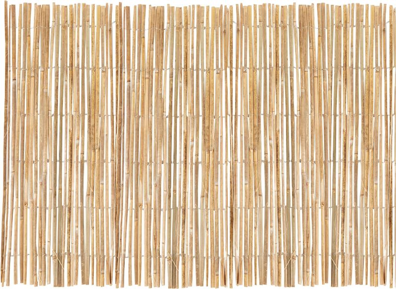 Photo 1 of 
FOREVER BAMBOO Natural Split Rolled Bamboo Fence Panel for Garden Privacy Fence Screen for Indoor or Outdoor 4 Ft H x 6 Ft L 
Size:48 in H x 72 in L
Color:Natural