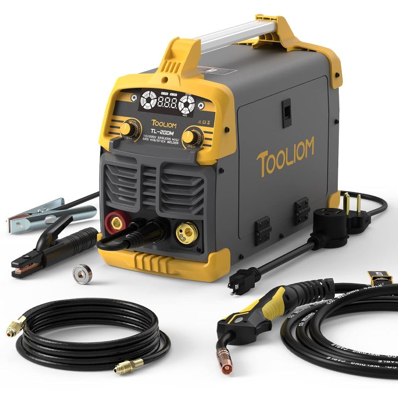 Photo 1 of 
TOOLIOM 200M MIG Welder 3 in 1 Flux MIG/Solid Wire/Lift TIG/Stick Welder 110 / 220V Dual Voltage Welding Machine
Style:200a Mig Welder